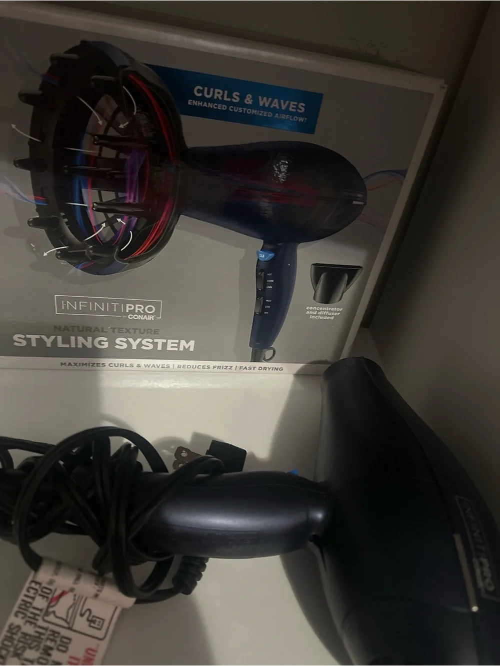 CONAIR PRO InfinitiPro Diffuser Hair Dryer without Attachment -AS IS